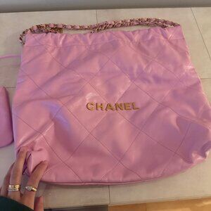Beautiful New Chanel 22 Large Rare Baby Pink Color :)